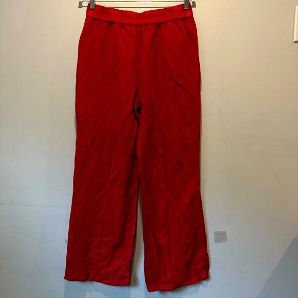 🍁Young Fabulous and Broke Linen Blend Slouchy Straight Leg Relaxed Pants Trouser - Picture 2 of 13